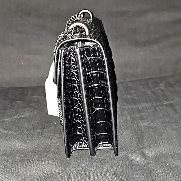 Faux crocodile shoulder bag - Picture 4 of 5